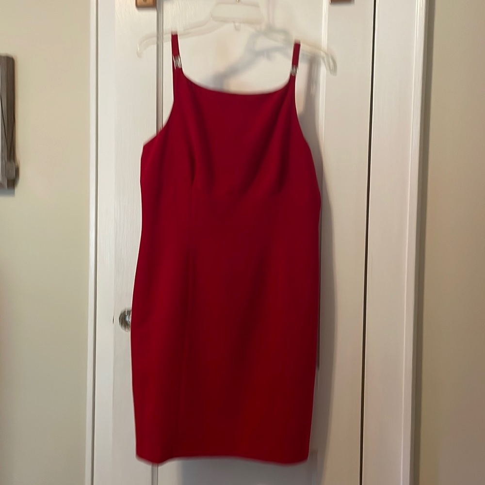 Red mini dress, spaghetti strap, YL yair